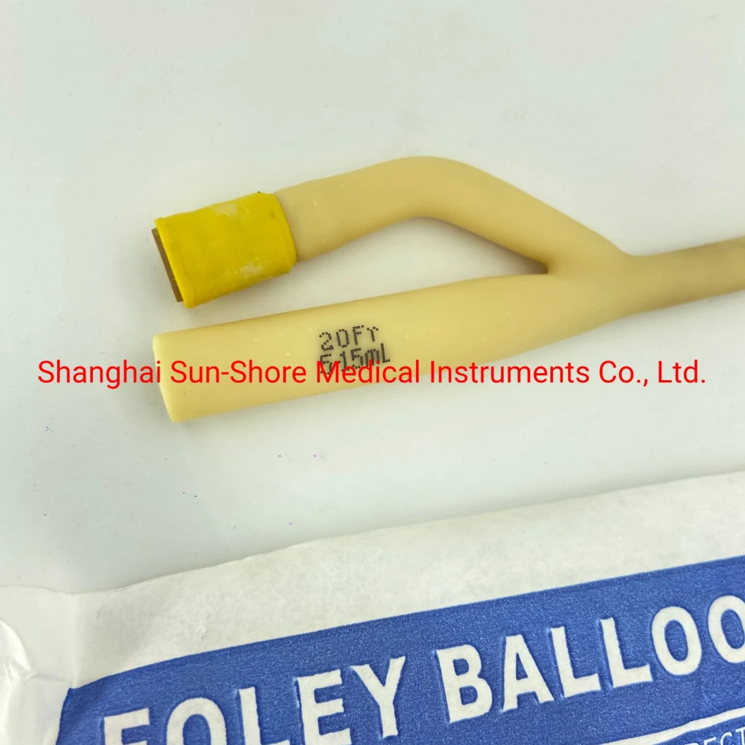 CE/ISO Certified Medical Disposable Sterile Silicone Coated Latex Foley Balloon Catheter / Urinary Catheter