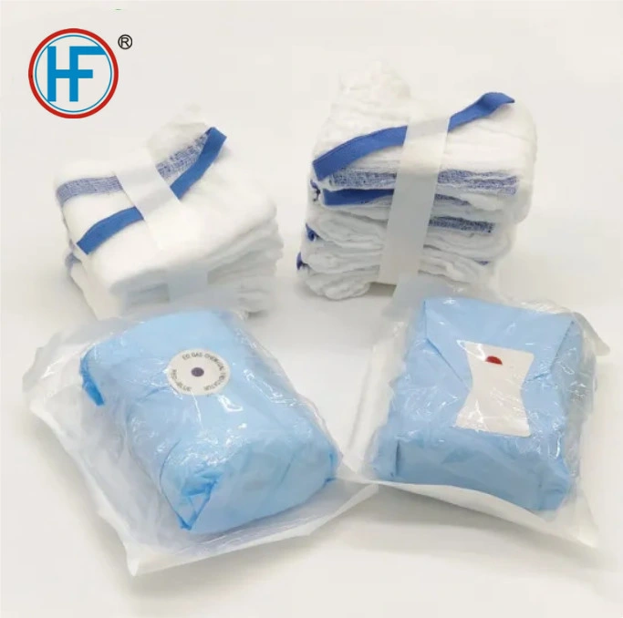 Mdr CE Approved Superior Absorbency Soft and Adherent Cotton Yarn Fabric Gauze
