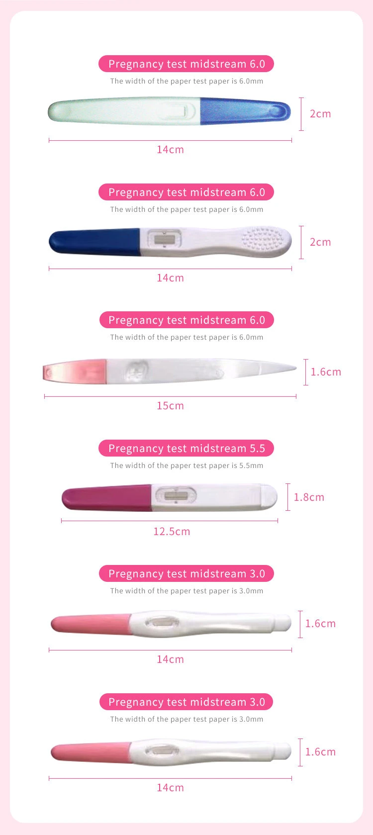 One Step Pregnancy Test Most Accurate HCG Urine Colloidal Gold Pregnancy Test Midstream