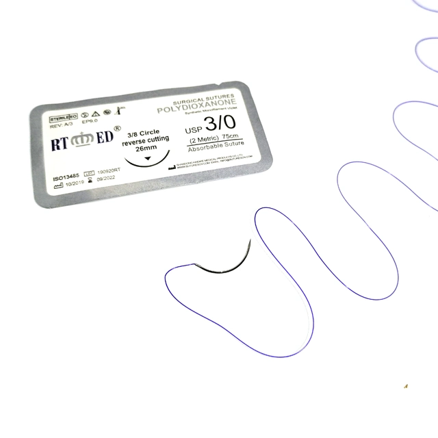 Absorbable Monofilament Pdo Surgical Sutures with Sharp Needle