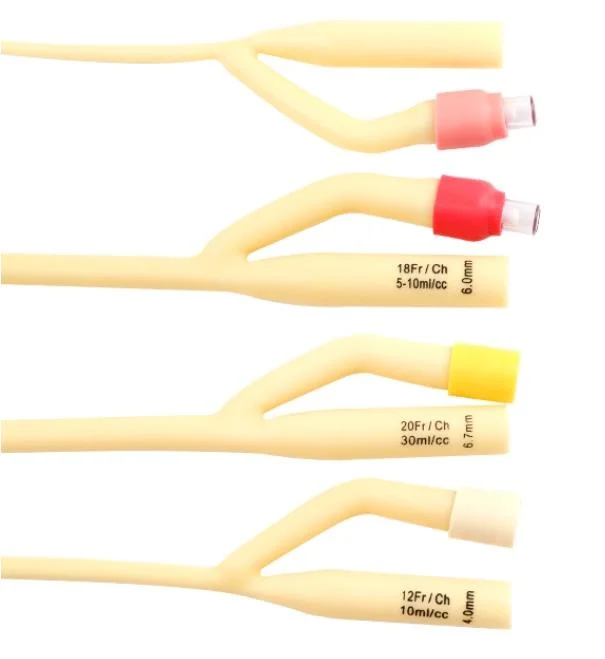 Disposable Sterile Urine PVC Nelaton 100% Silicone Coated Latex Foley Catheter with Balloon