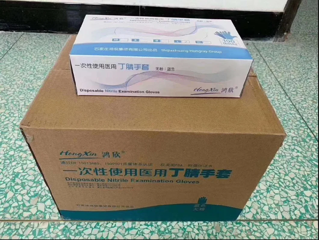 Wholesale Medical Supplies Powder-Free Disposable Check Nitrile Gloves