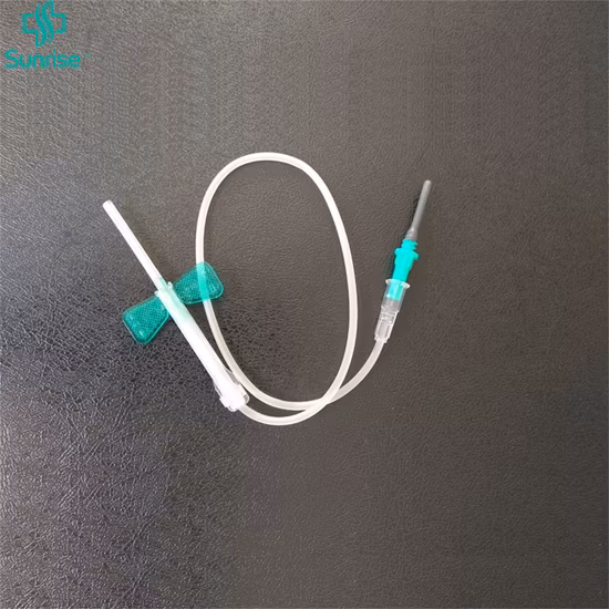 수혈을 위해 설정된 일회용 나비 주입 바늘 Aiguille 주입 두피 정맥